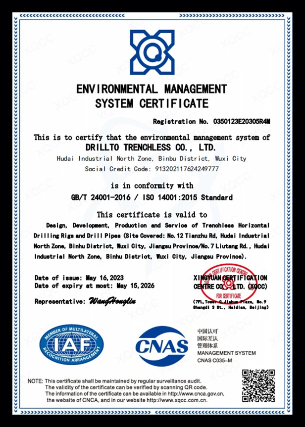 ISO14001 Certificate ISO14001 Certificate